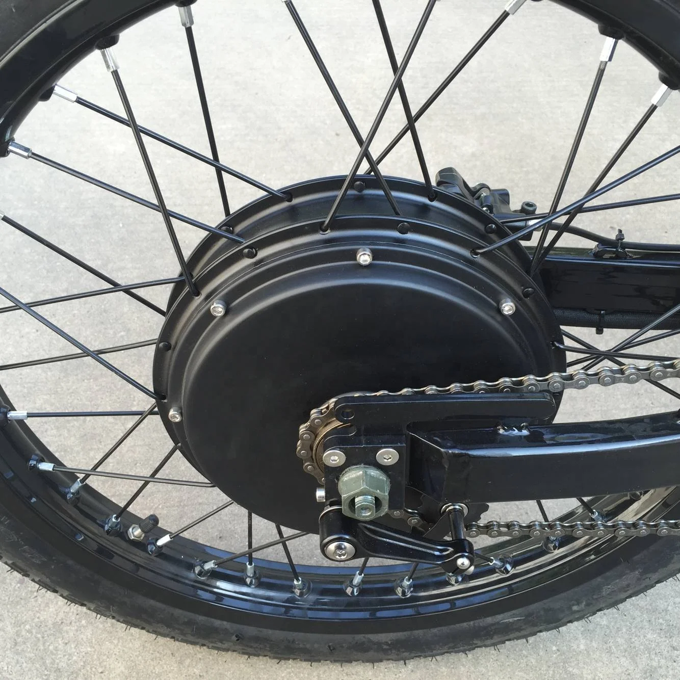 New design  QS V3 5000w  rear  brushless gearless dc bicycle motor