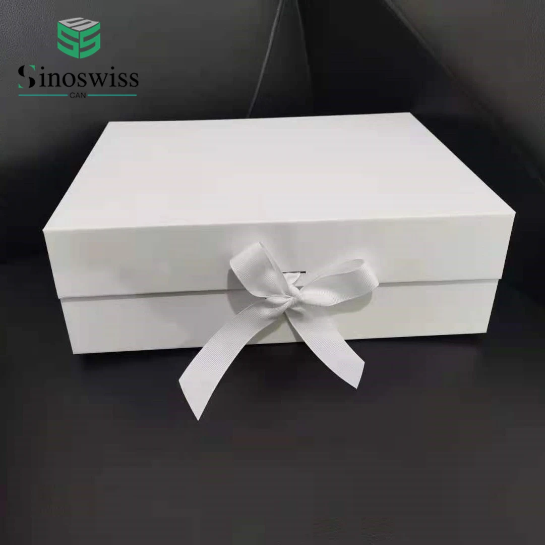 Foldable Gift Box Ribbon Adorned Birthday And Anniversary Commemorative Folding Paper Boxes Gift Box