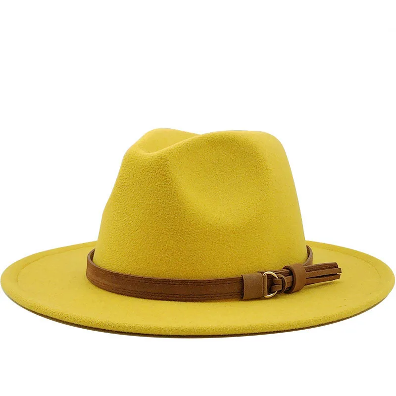  2021 Новая мода 17 видов цветов в сток Fedora шляпы Роскошные вечерние музыкального фестиваля мягкая фетровая