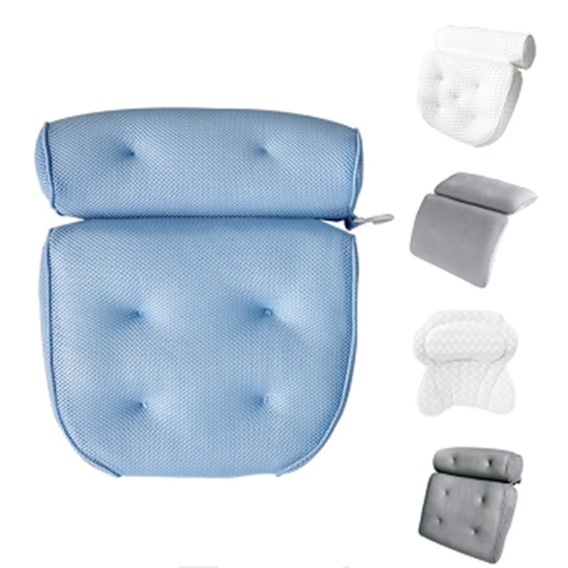 Bathtub Spa Pillow 3D Air Mesh Neck Shoulder Headrest Quick Dry Custom Logo Bath Spa Pillow