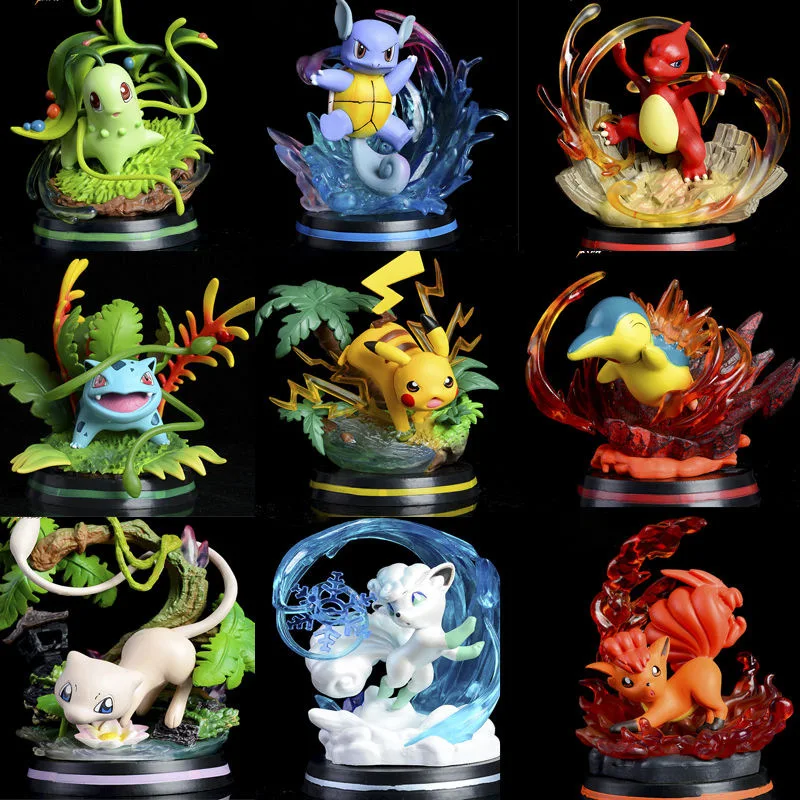 Zealed 9 Styles Anime Figure High Quality Action s Monster Toys for Poke-mon Kids Pokemoned