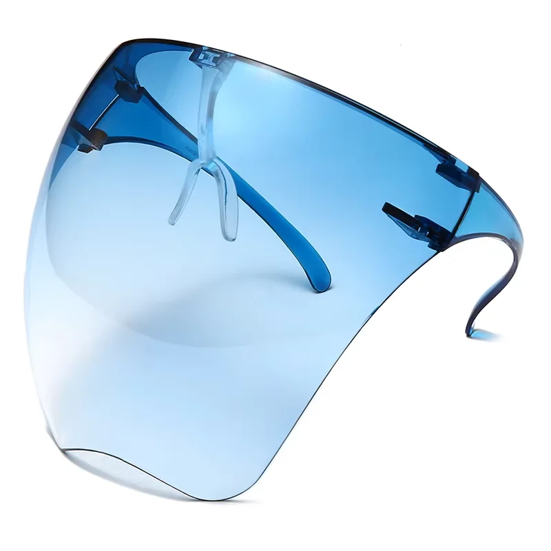 Detachable full Anti Fog plastic transparent clear protective tinted color face shields face screen shields glasses