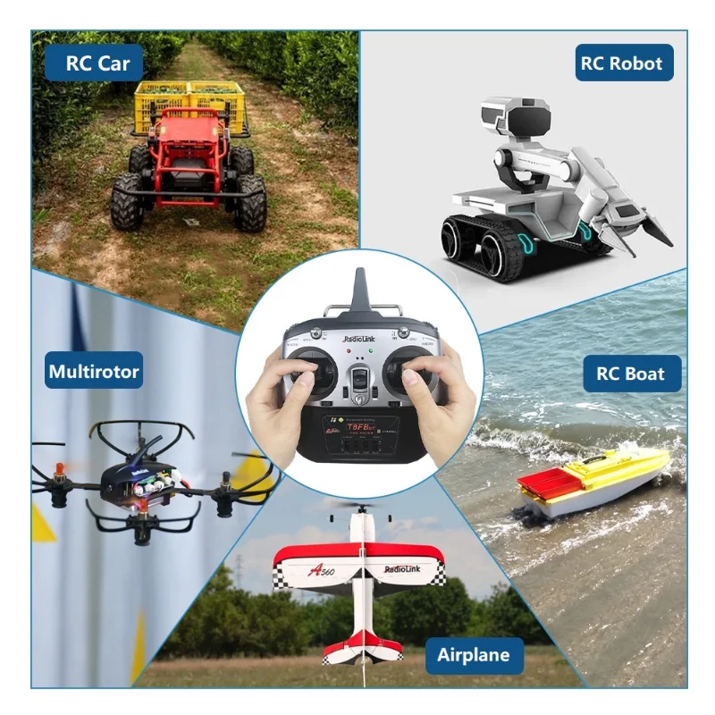 Hot Selling Radiolink T8FB BT 8 Channels 2.4G Radio Controller with Receiver R8EF R8FM Remote Transmitter for FPV Drone