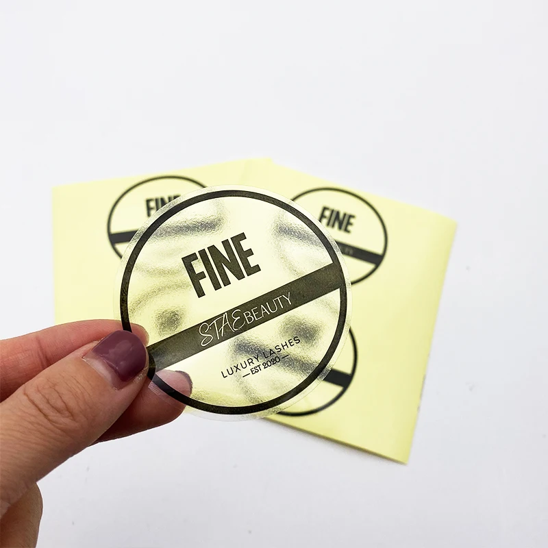 20MM/ 30MM/ 40MM/ 50MM box sealing circle clear stickers round custom self adhesive transparent label