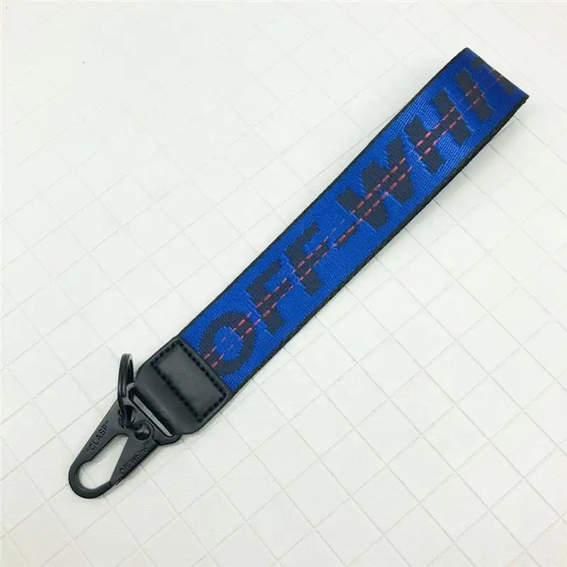 Factory Hot Sale Custom Logo Durable Polyester Nylon Self Defense Phone Decoration Wrist Lanyard Strap Keychain for promotion