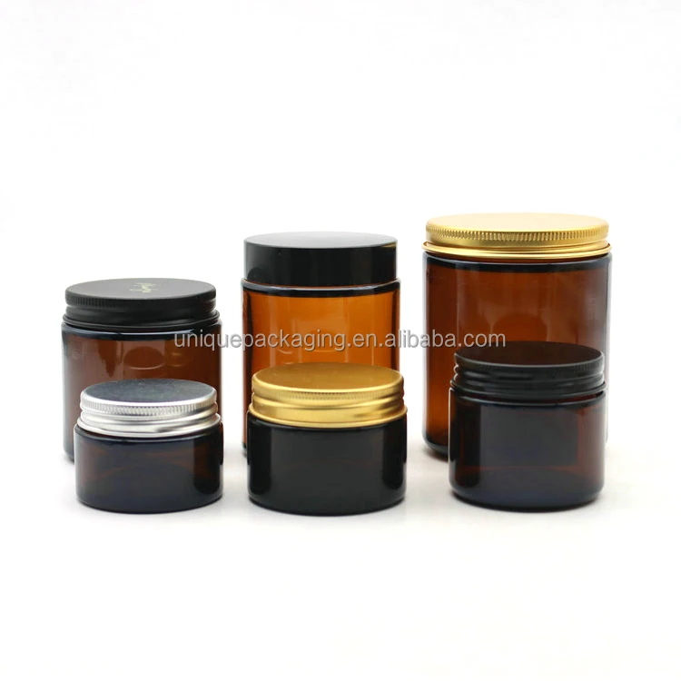 Wholesale Luxury Empty 4Oz 8Oz 500Ml 100Ml 250Ml Storage Clear Amber Jar Glass Candle Jar Manufacturer For Candle With Metal Lid
