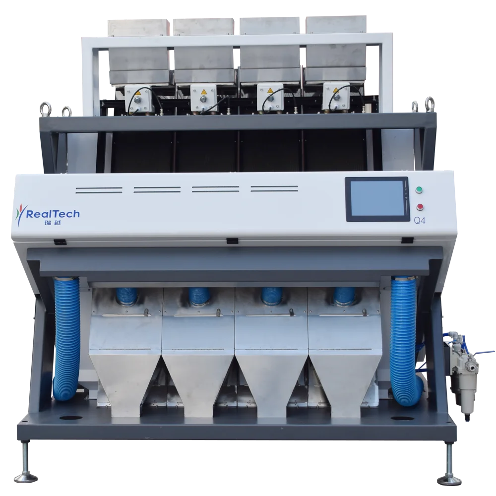 Multi-function 4 Chutes CCD Color Sorter Rice Millet Almond Hazelnut Oat Optical Sorting Machine