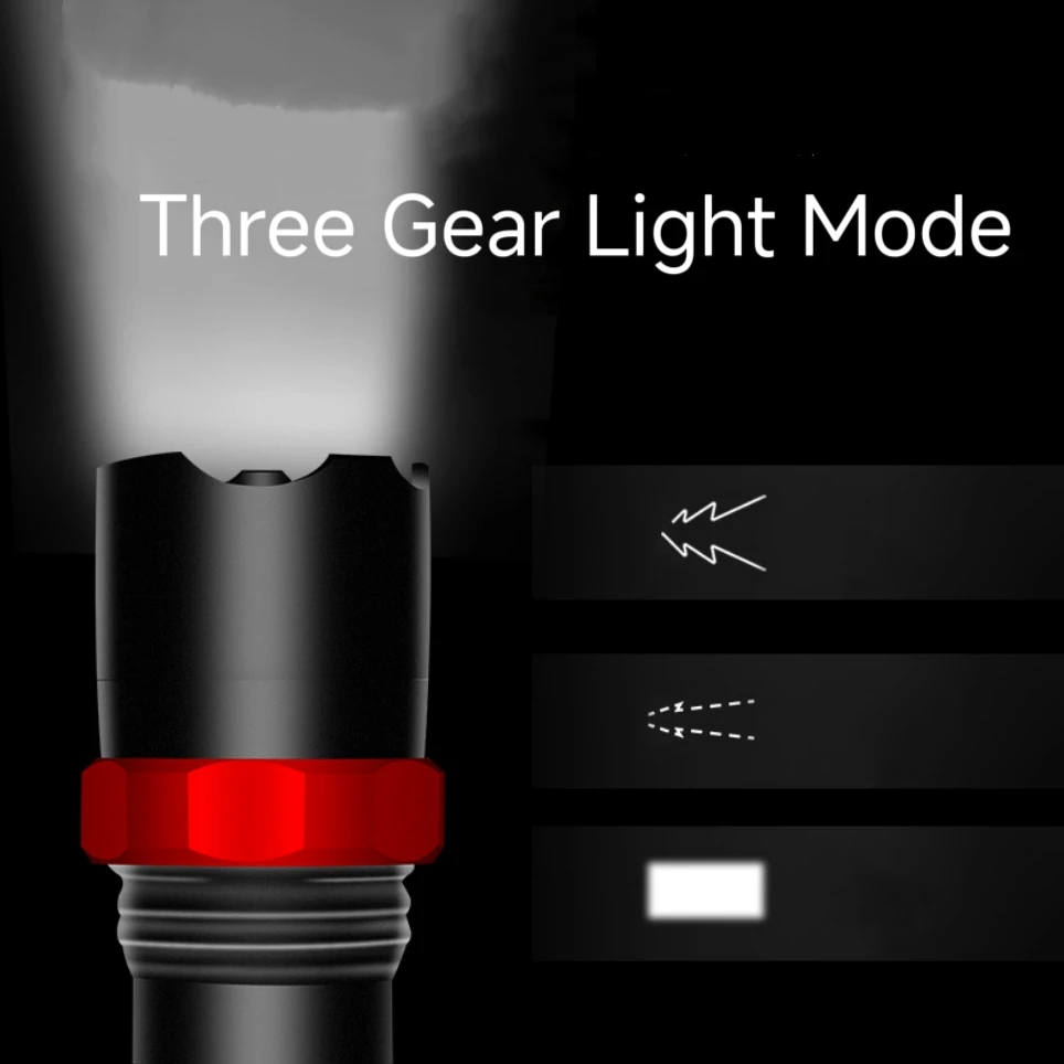 Mini Flashlight High Lumens Rechargeable Brightest Flashlights, High Powered Handheld Waterproof Camping Flash Light