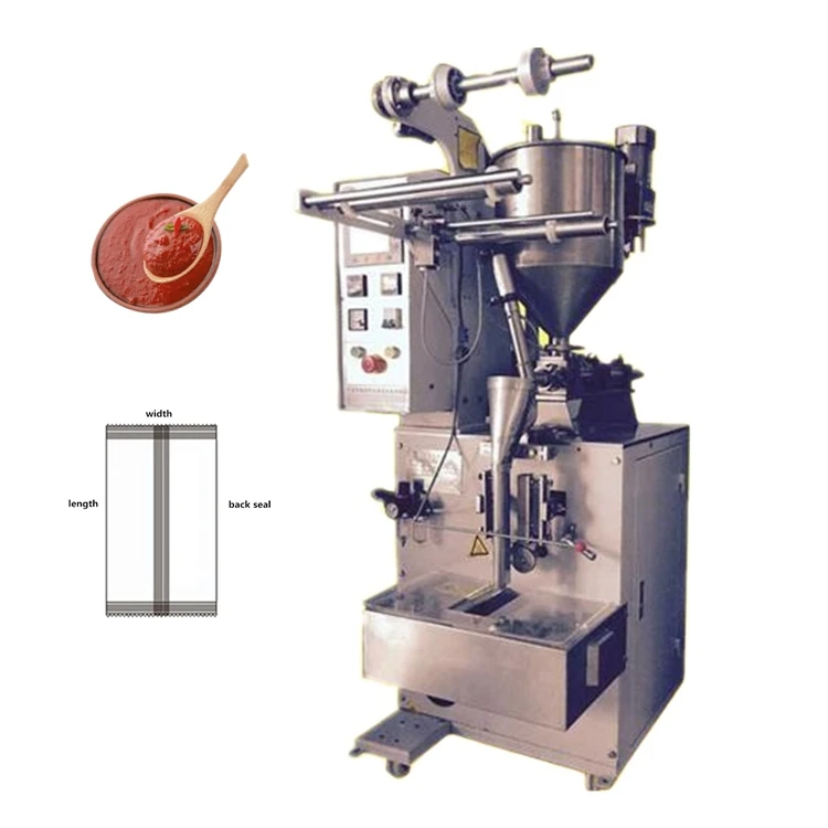 3 sides seal automatic paste packing machine for honey shampoo cream ketchup tomato sauce 30ml 50ml 100ml