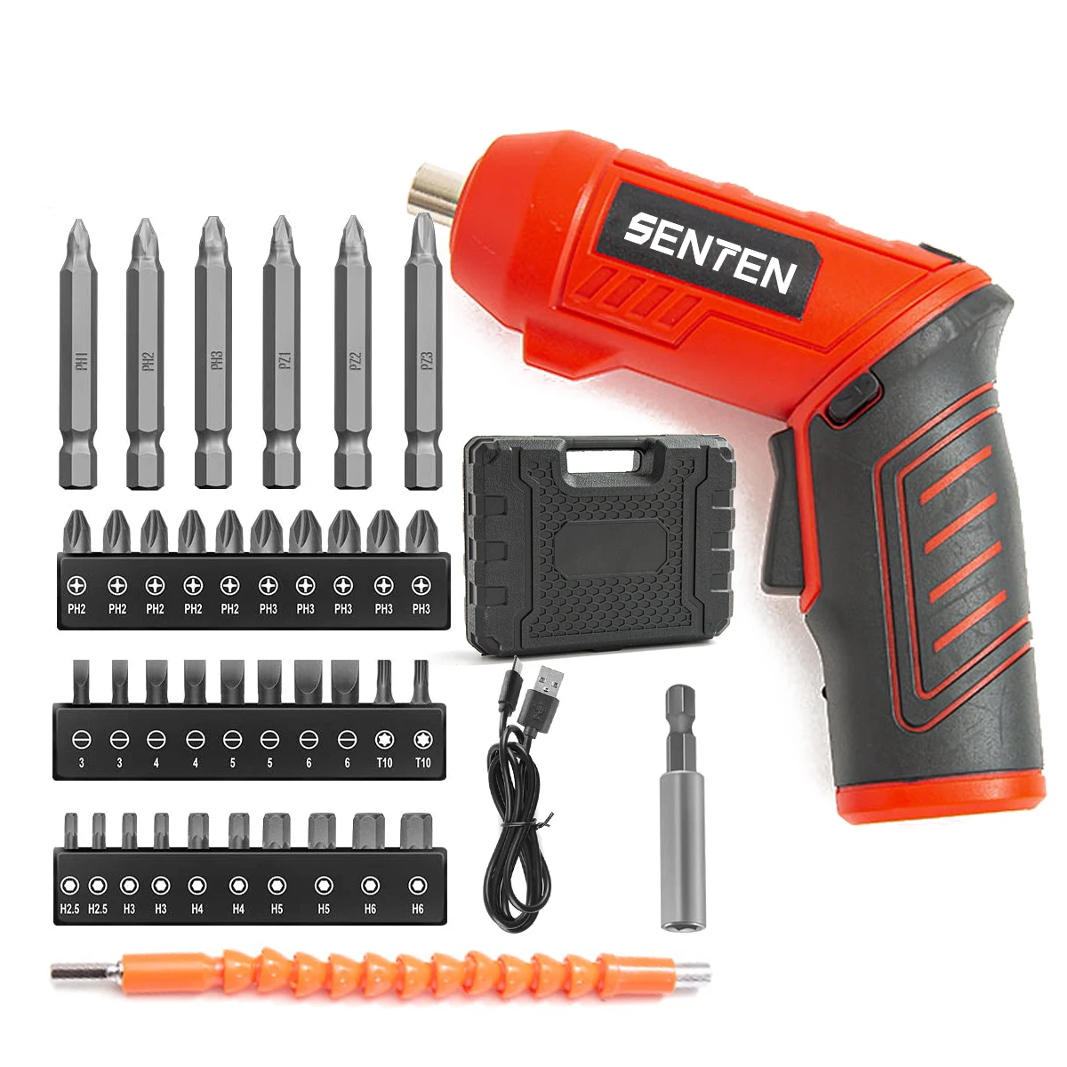 Portable Mini Electric Screwdriver Set Small DC Cordless Star with Multi-Bit Battery Powered Electrical Tool Screw Drivers