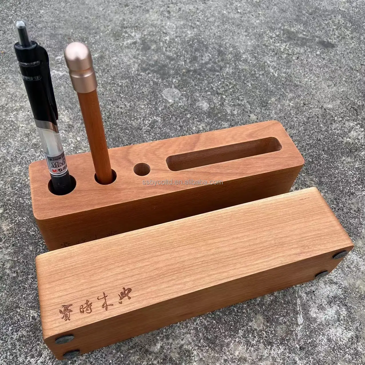 Multipurpose Wood Pen Stand Organizer Pen Storage Box Pencil Container