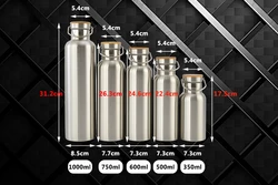 Custom Logo Vacuum Flasks Thermo Portable Insulated Travel Drinking Water Flask with Bamboo Lid