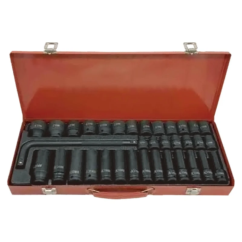 Truck Automotive Tools Set 27 Piece Heavy Duty Socket Tools Socket Set Car Repair Tool Box And Ratchet Wrench Socket Set