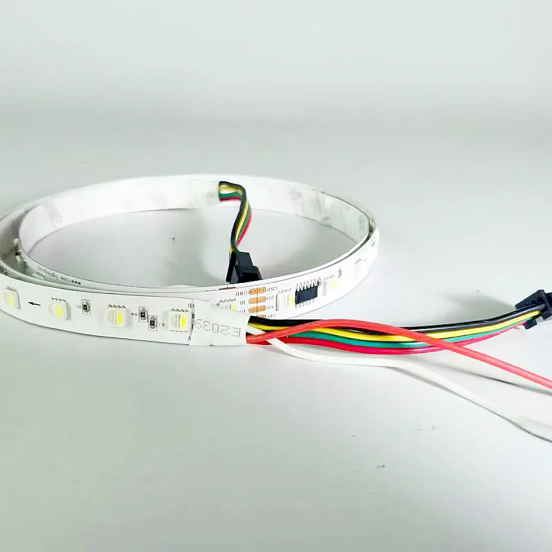 DC24V 60 led ws2814 IC dual signal wire  signal break continuous 5050 RGBW rgbww 2 wire digital 6500K 3000K rgbcw led strip