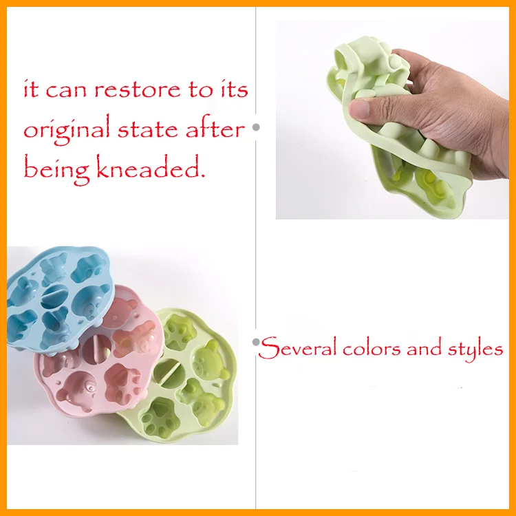 Top Selling 2024 New Arrivals Silicone Ice Cube Tray Cute Animal Styles Ice Cream Maker For Summer