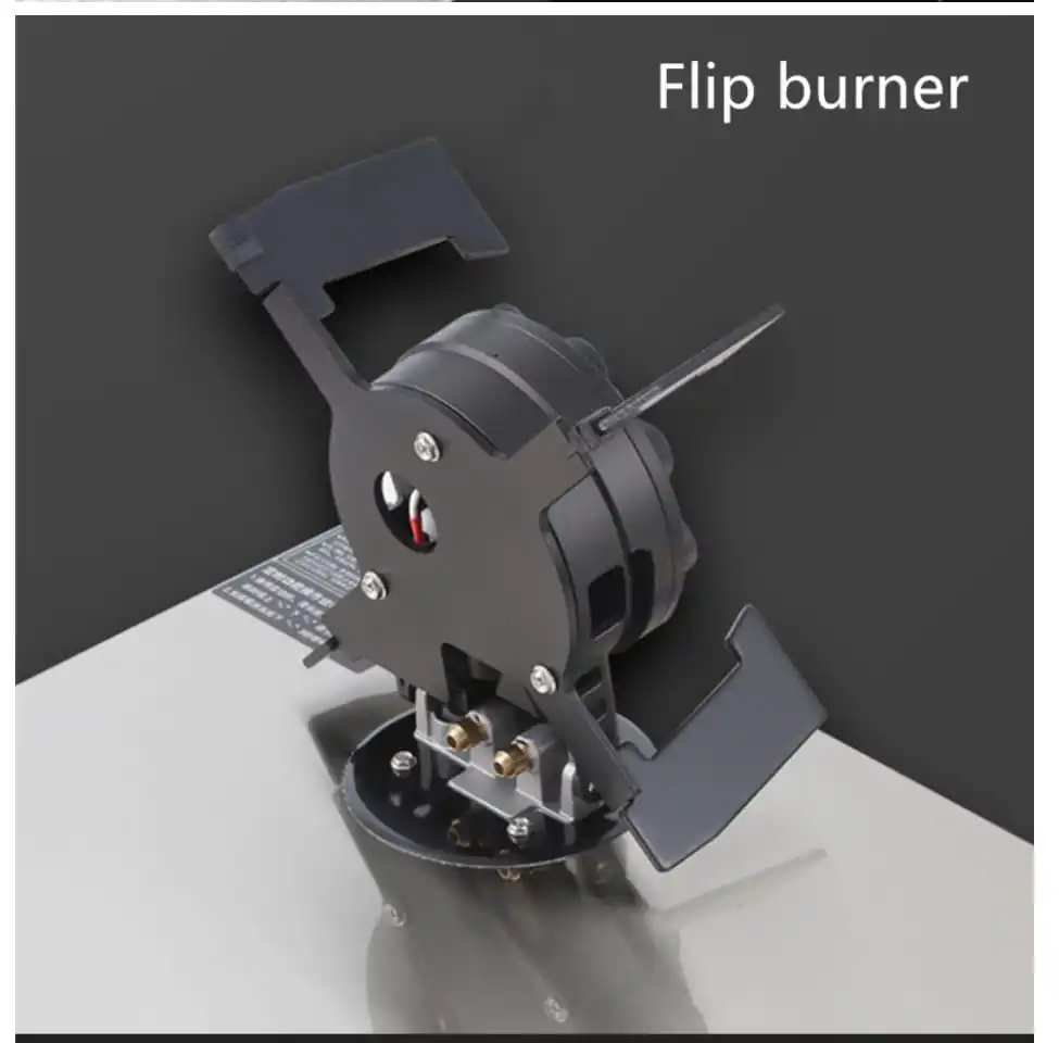 2 burners flippable gas stove 8mm tempered glass panel gas hob with cast burners
