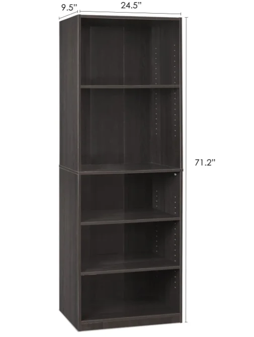 New design Wood Corner shelf 7-Tier Bookcase MDF wooden corner rack wholesale corner shelf wall mounted bookcase style wood