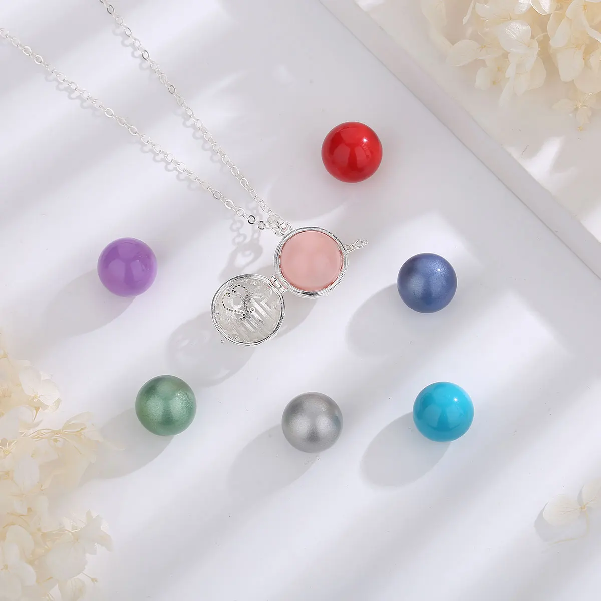 Angel Wing Crystal Angel Callers for Christmas Gift Chime Ball Bell Mexican Bola Pendent Harmony Bola Ball
