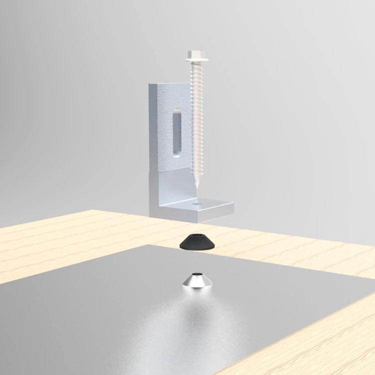 Flashing L kit for asphalt roof solar shingles solar mounting system