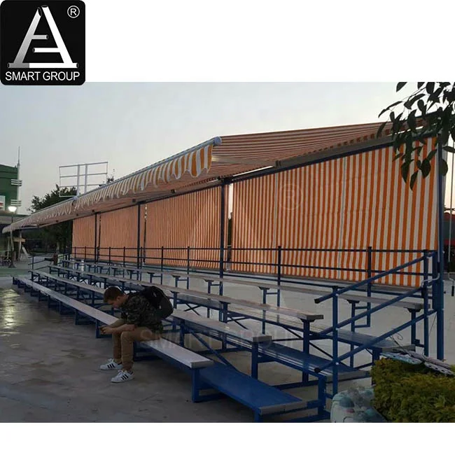 Aluminium bleachers seating with roof cover outdoor bleachers roof grandstand with roof