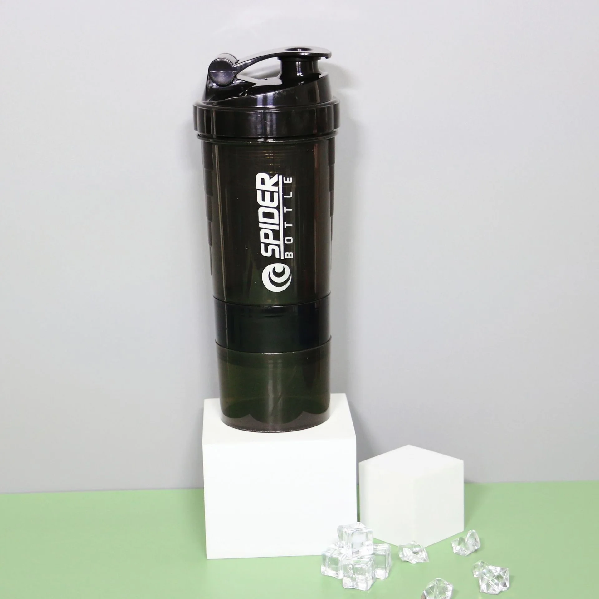 New 500ml Fitness Shake Cup Gradient Soft Painting Plastic Water Bottle With Straw& Time Marker Bpa Free Spring Cup