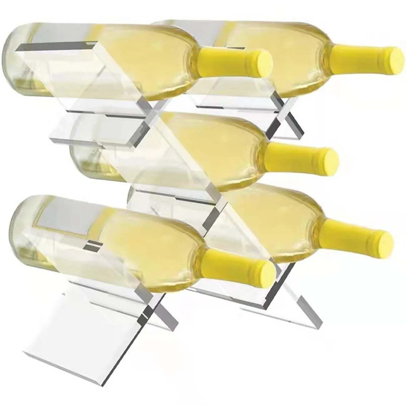 Wholesale Custom Clear Acrylic Wine Rack Display Stand Acrylic Single Wine Bottle Holder