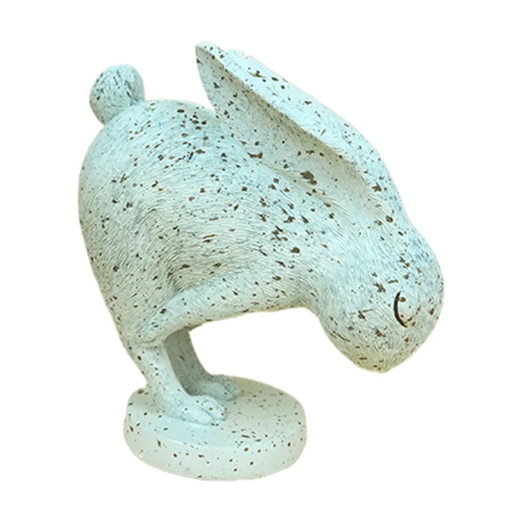 Toy Animal Home Decor Room Decor Items Rabbit Statue Sculpture Polyresin Yoga Rabbit Animal Sculpture Resin Crafts