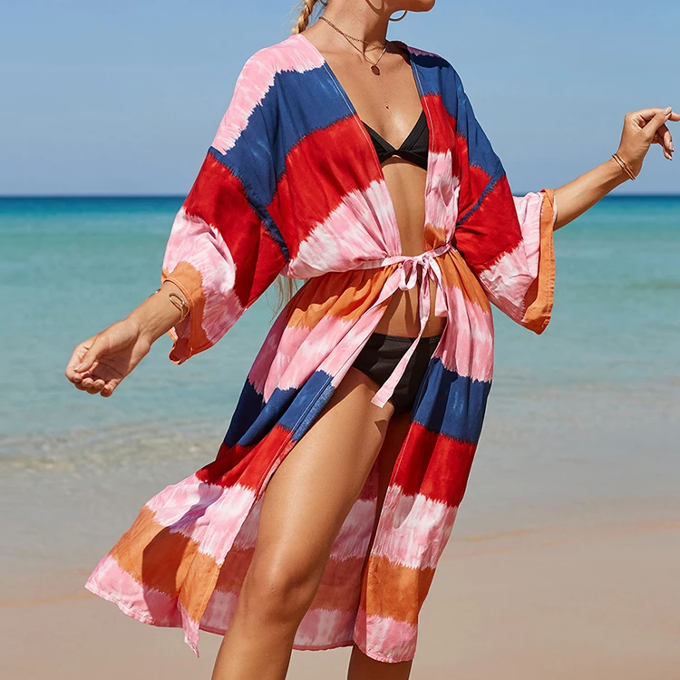 2023 Hot Sale Summer Sun Protection Custom Printed Hawaiian Lavalava Sarongs Floral Wholesale