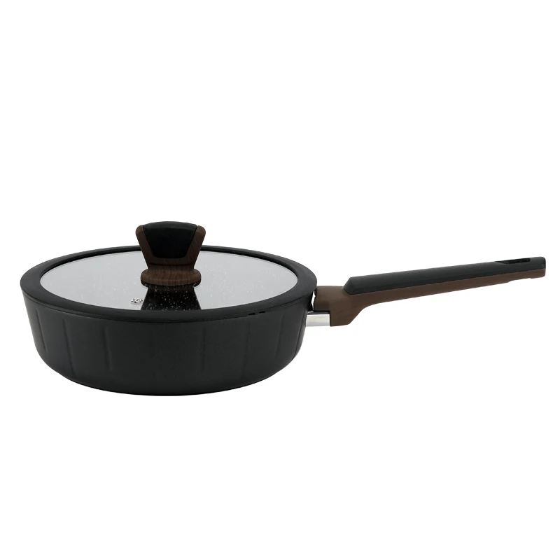 
28cm Deep Frying pan with different size Elegant series non stick frying pot Cookware Set 
