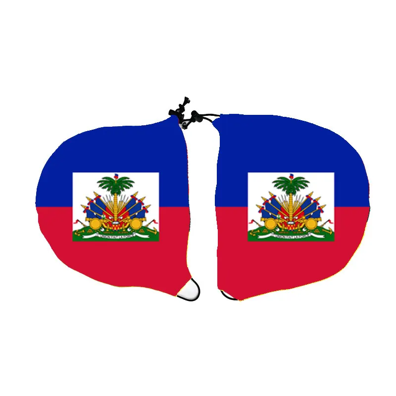 Custom Car Rear View Mirror HAITI car hood cover flag