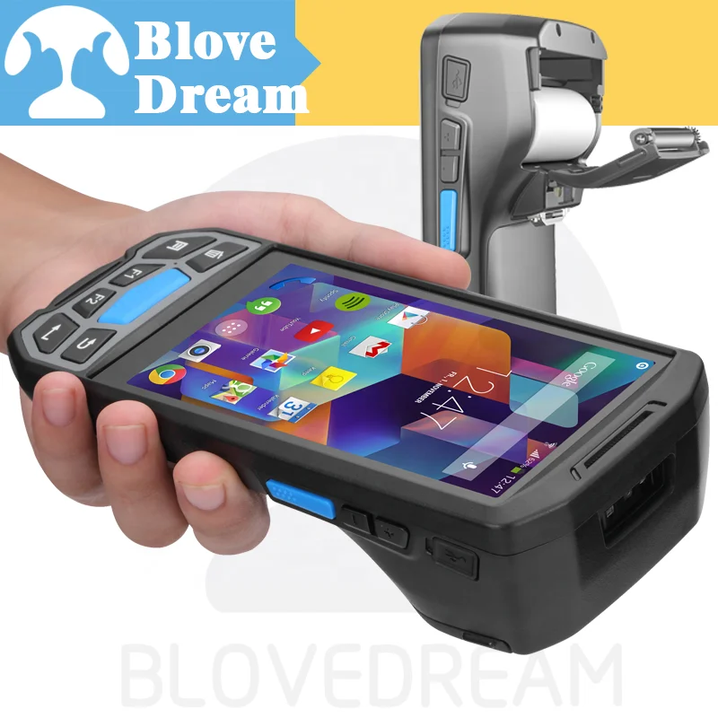 Logistics Industrial 4G Handheld Durable Android Barcode Scanner PDA All in One PDA with SDK Printer