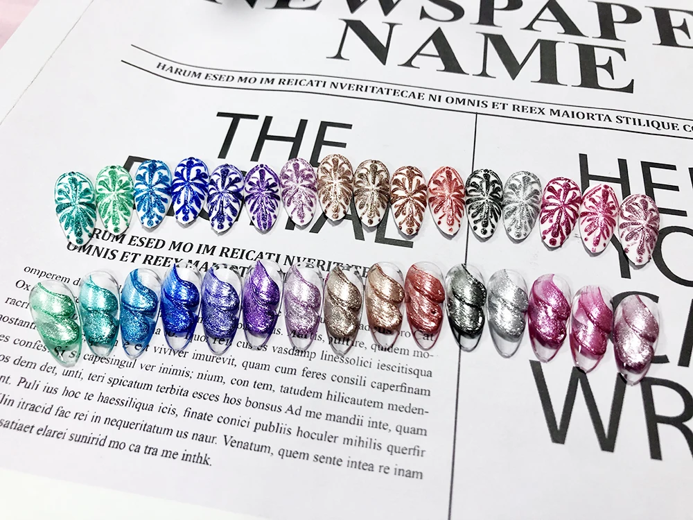 Hanyinails Custom Wholesale 3d UV Gel Polish Soak Off Glitter Embossed Art Sculpture Carving Gel