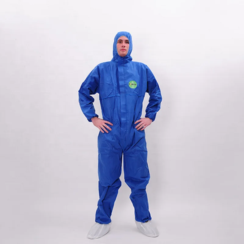 Bio Hazard Reflective Isolation Scrub Suits Non Woven Orange Microporous SF Laminated Medical Disposable Coverall Overall