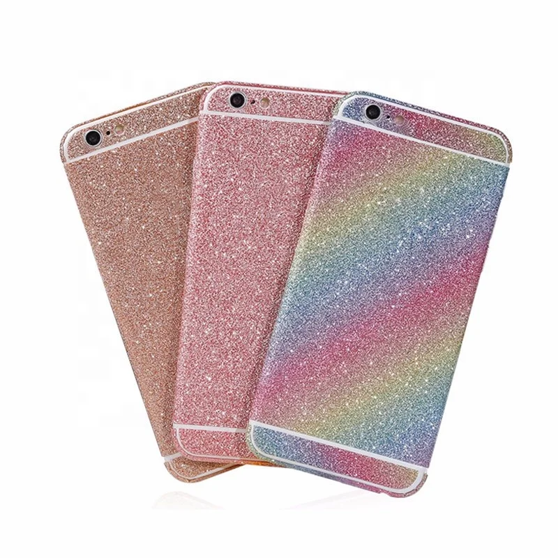 
2017 Bling Decal Phone accessories for samsung galaxy s6 s7 full body glitter skin stickers for iphone 7 7 plus 6 6s plus 
