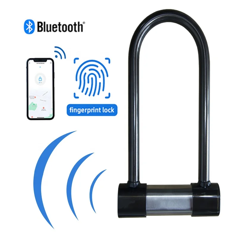 Oem Smart Bike Lock Anti Theft Lock Bluetooth Fingerprint Bicycle Accessory Bike Safety Lock