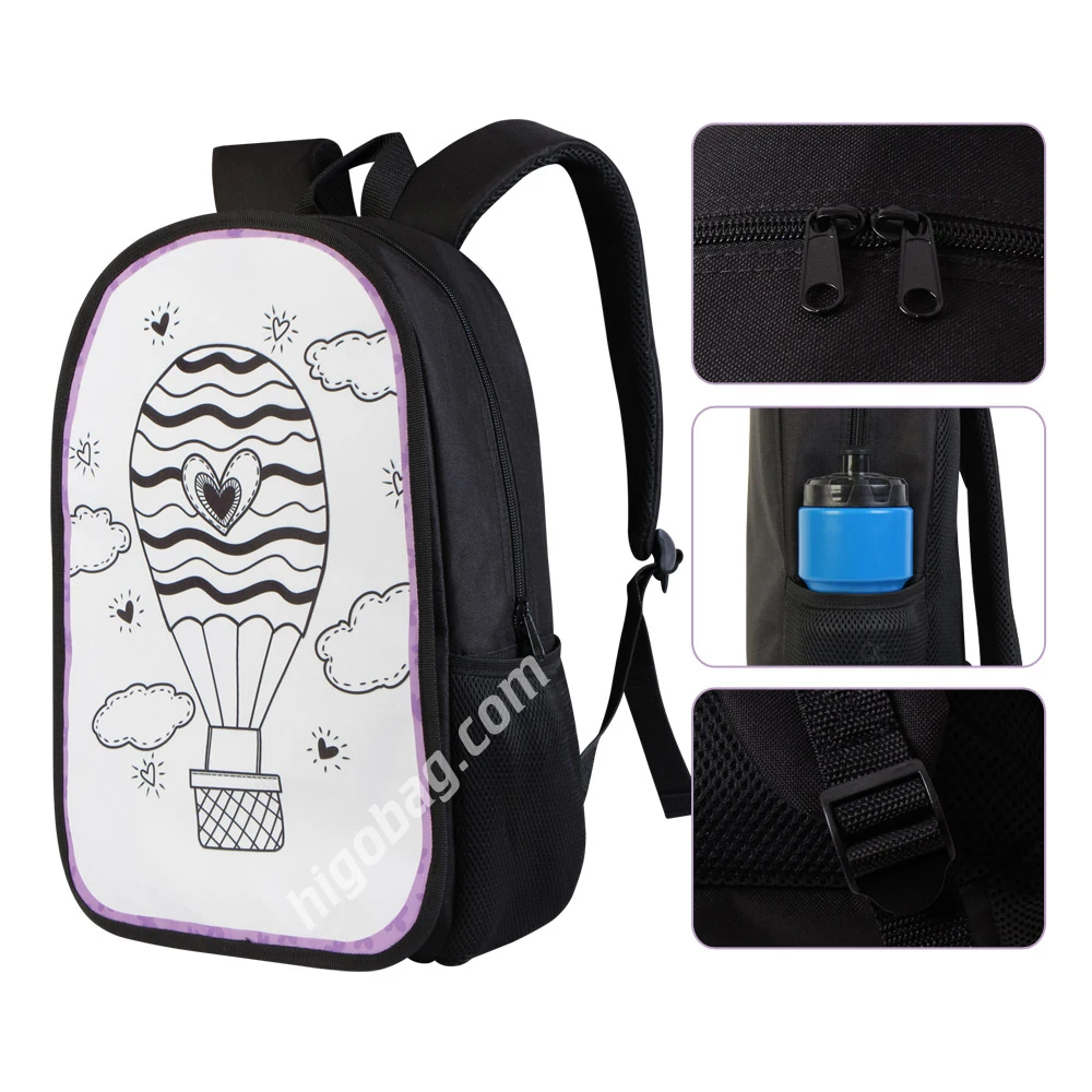 Coloring Drawings Backpack Children Paint Color School Bags for Kids