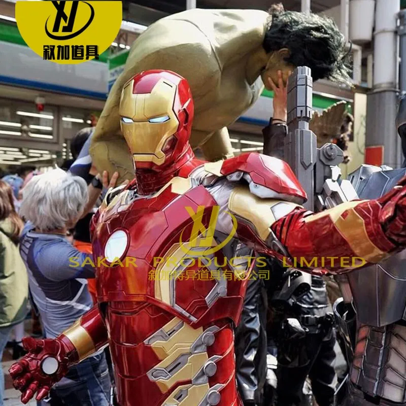 Factory Wholesale Hot Sales Realistic LED Costume Adult Cosplay Robot Iron Mans Suit