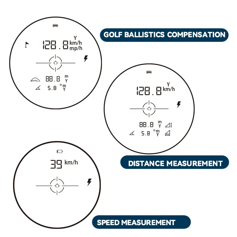 Wholesale 1000 Yards Golf Rangefinder Rechargeable Laser Range Finder With Measure Speed Slope Switch Flag Lock