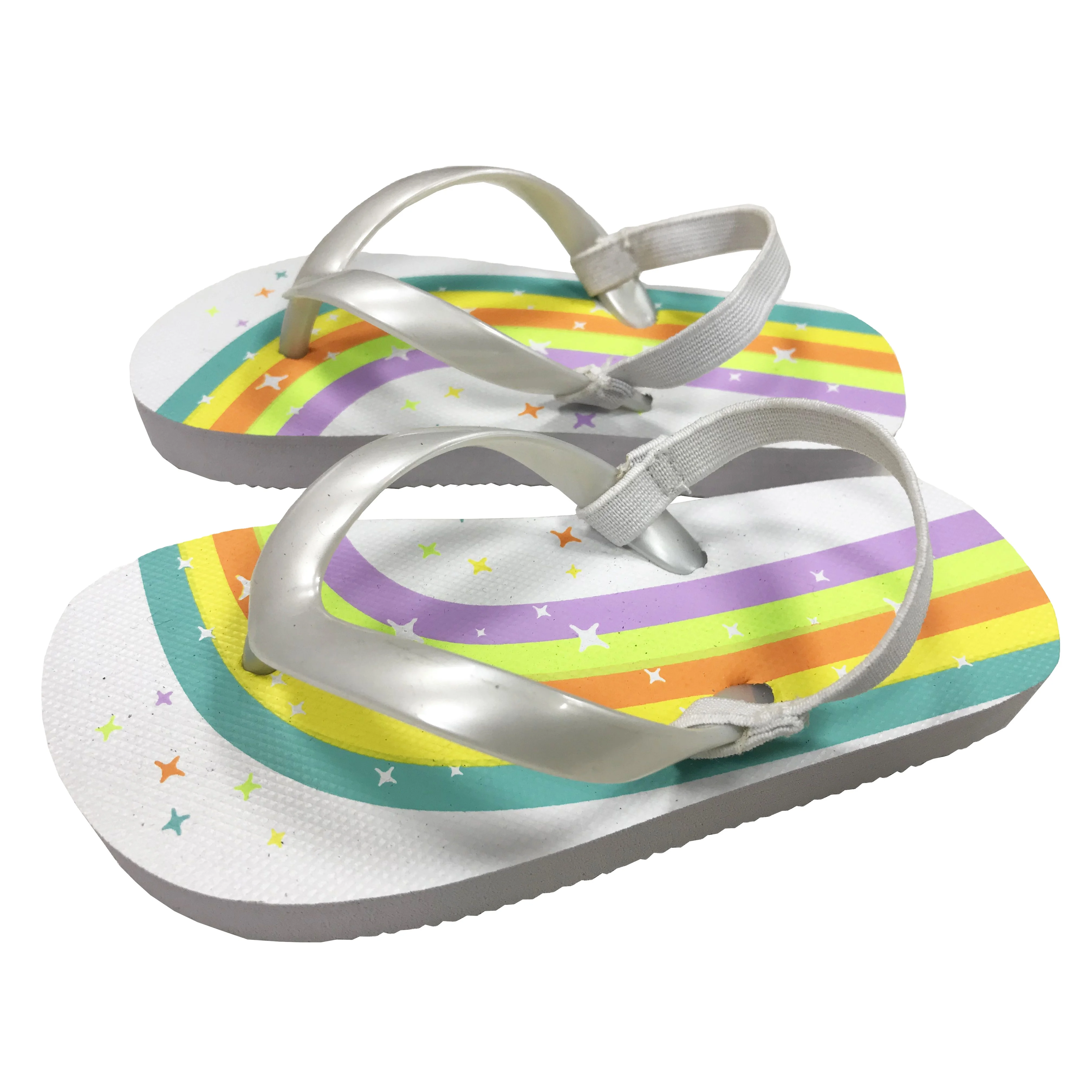 Limited Time Discount Polychromatic Cartoon Print Flip Flop For Kids Summer Flip Flop Fashion Beach Sandal Shoes