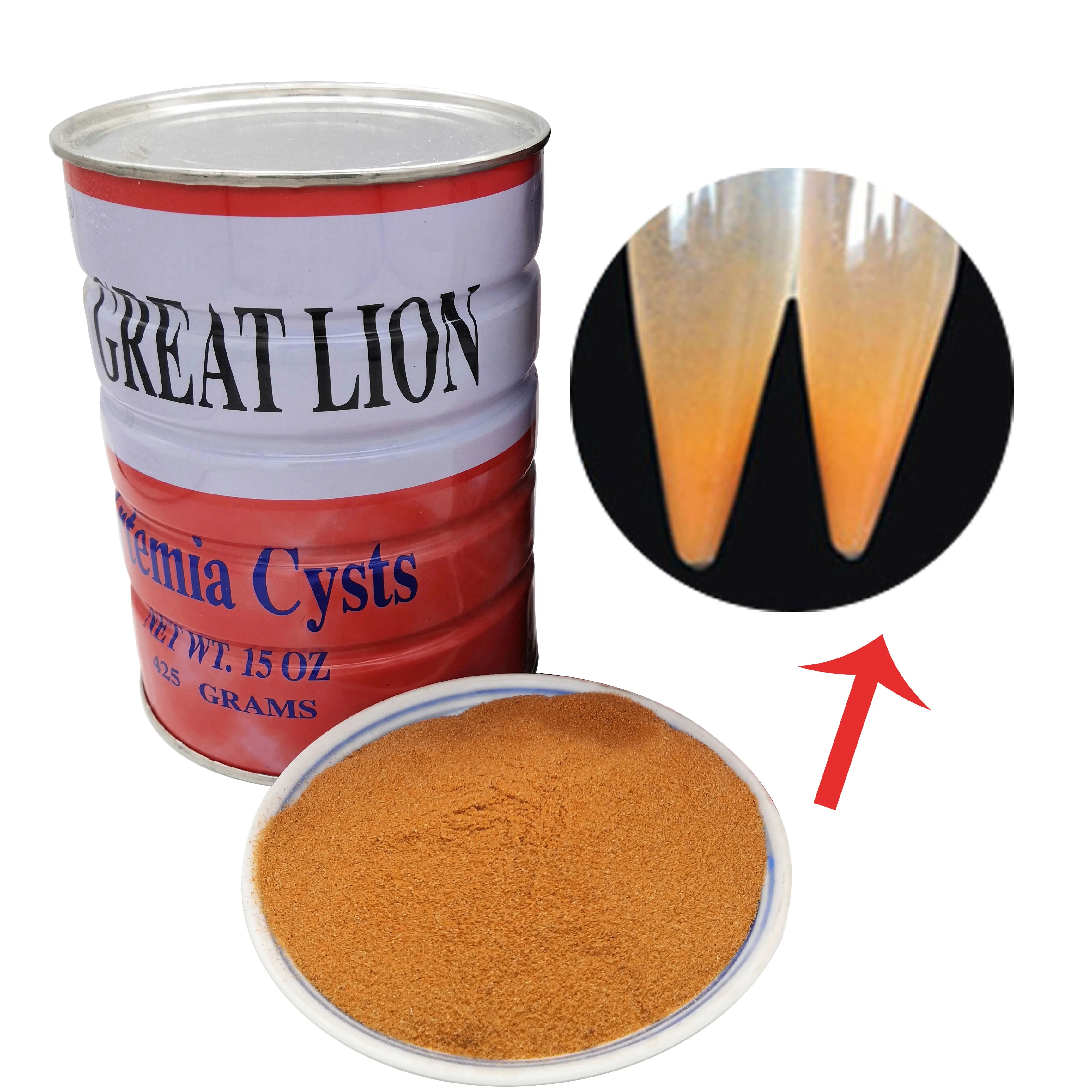 Top sale high quality decapsulated brine shrimp eggs as fish food artemia cysts