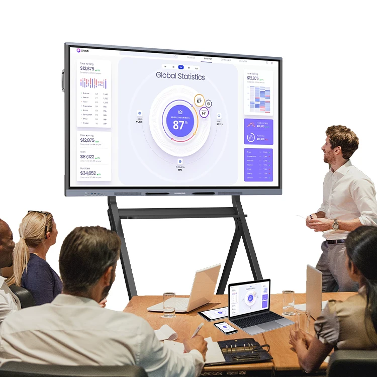 Multipurpose Cheap 55 65 75 86 100 110 inch Interactive Display Touch Screen Board With Wireless Screen Sharing