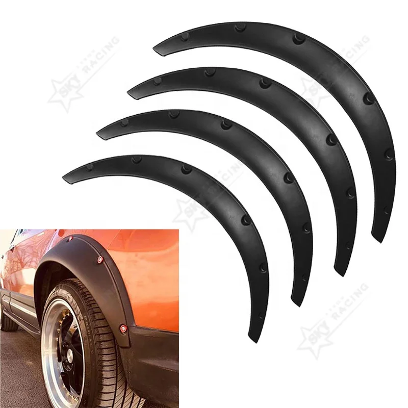 ABS Mud Flaps Protector Mudguards Cover Eyebrow JDM Car Universal Wheel Arch Fender Flares For Toyota Nissan Ford Suzuki Honda