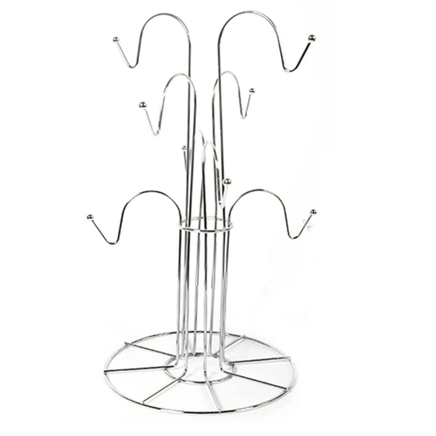 8 CUP MUG TREE CHROME WIRE STAND HOLDER