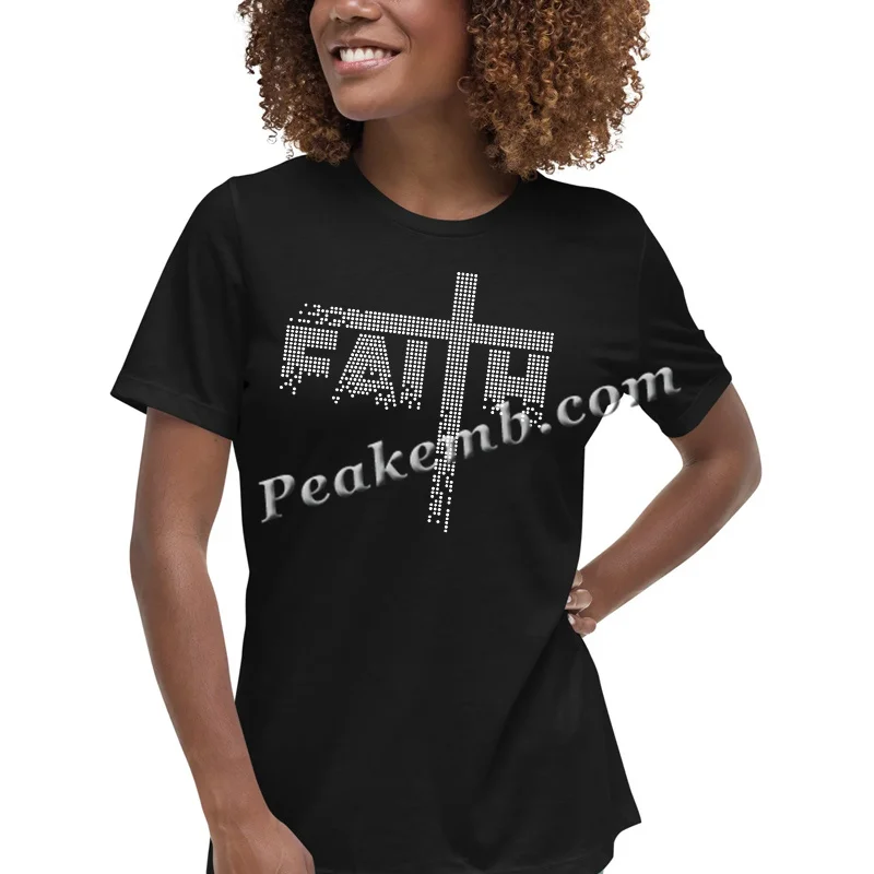 Hotfix Faith Crystal Rhinestone Trim Decoration Wholesale Hot Fix Believe Jesus Faith Rhinestones Tape For Dress