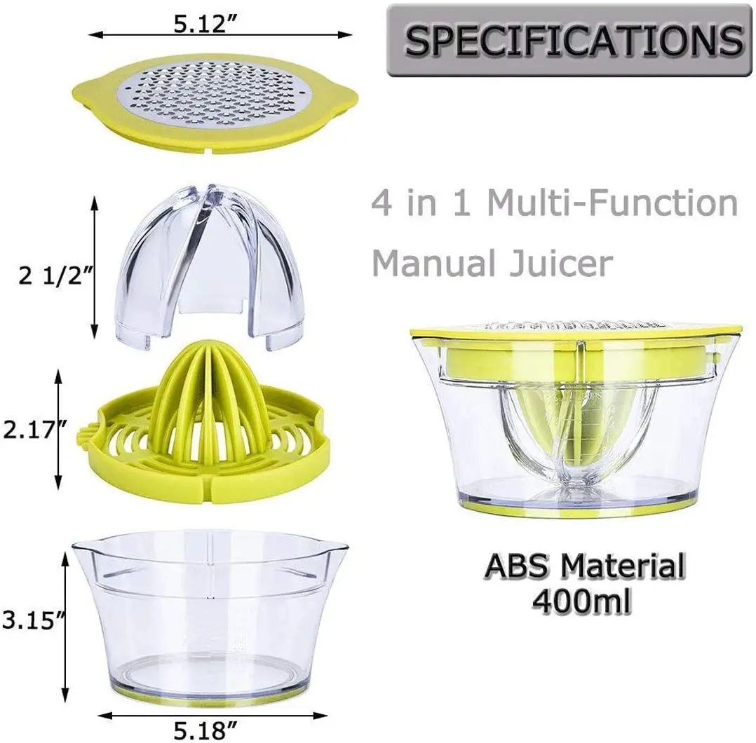 Amazon Hot Selling Manual Juicer Multifunctional Lemon Squeezer Orange Citrus Juicer Within Measuring Cup Fruit Hand Juicer