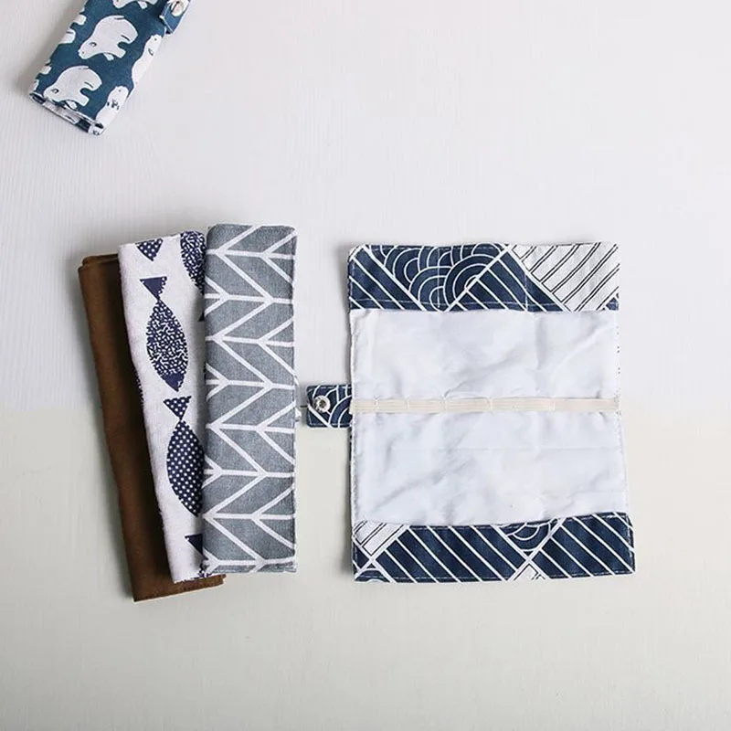 Tableware cloth bag Color roll cloth bag, cutlery set bag for travel and  climbing