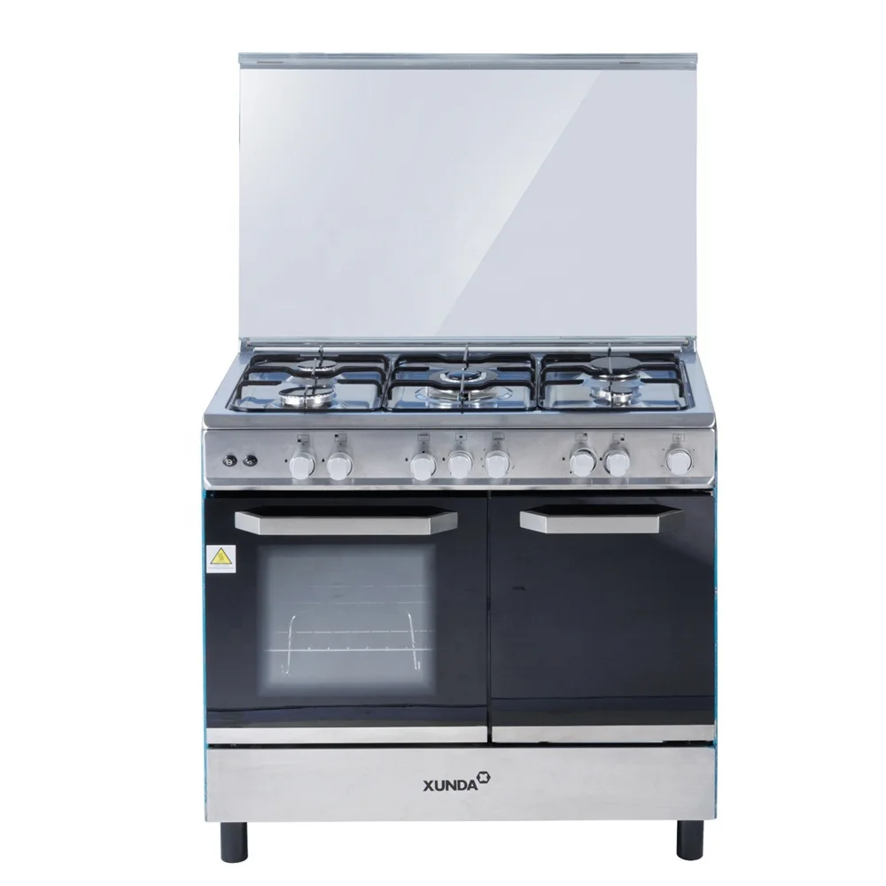 Xunda Popular Commercial Kitchen Appliance 48 Inch 5 Burner Gas Range Cooker With Double Oven