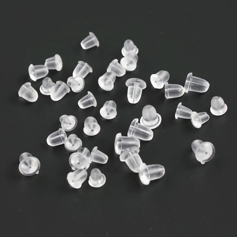 High quality backs plastic rubber earring stoppers for diy crafting jewelry materials making
