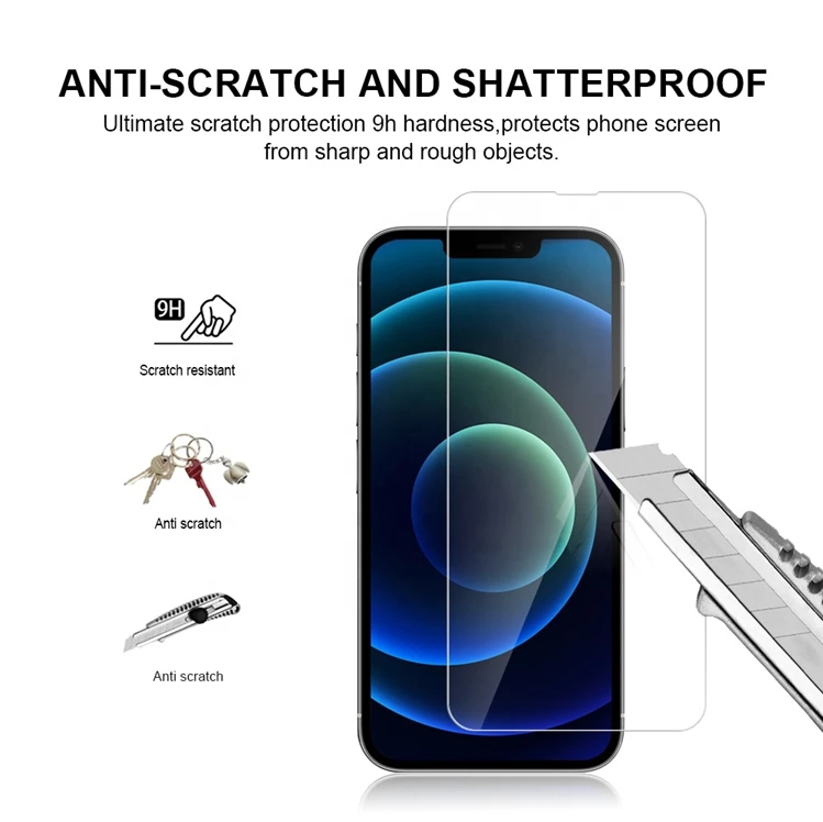 0.3mm Flat Tempered Glass Screen Tempered Glass Film Screen Protector Mobile Phone Screen Protector For iPhone 13 / 13Pro