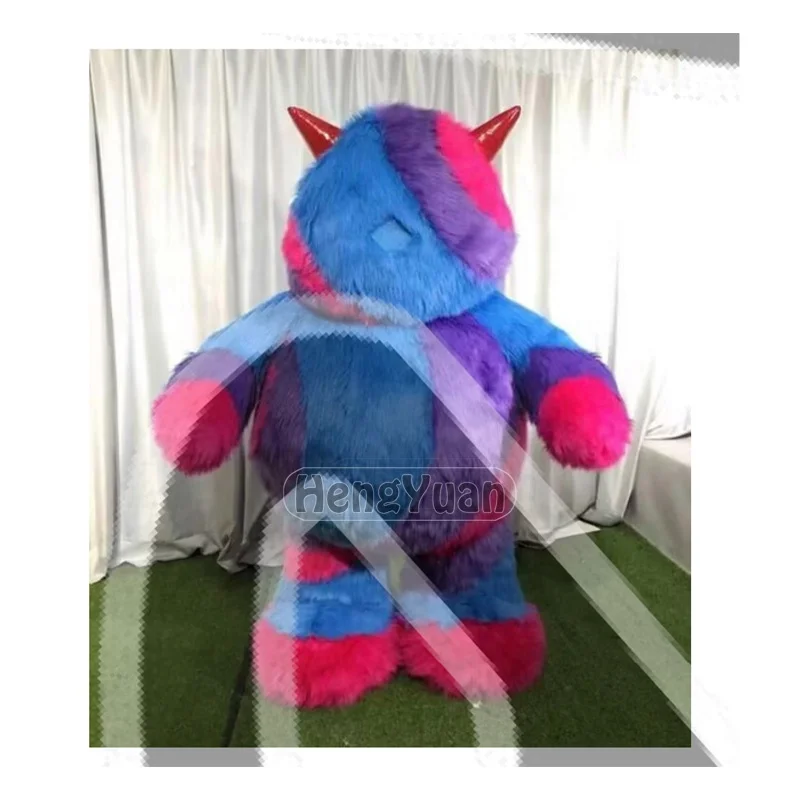 2m/2.6m/3m Black Inflatable Polar Bear Mascot Advertising Animal Wearable Walking Mascot Party Costume for Adult